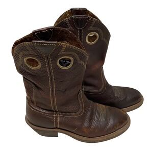 Ariat Mens Trail Hand Brown Leather Cowboy‎ Boots Size 10D Western Work Soft Toe